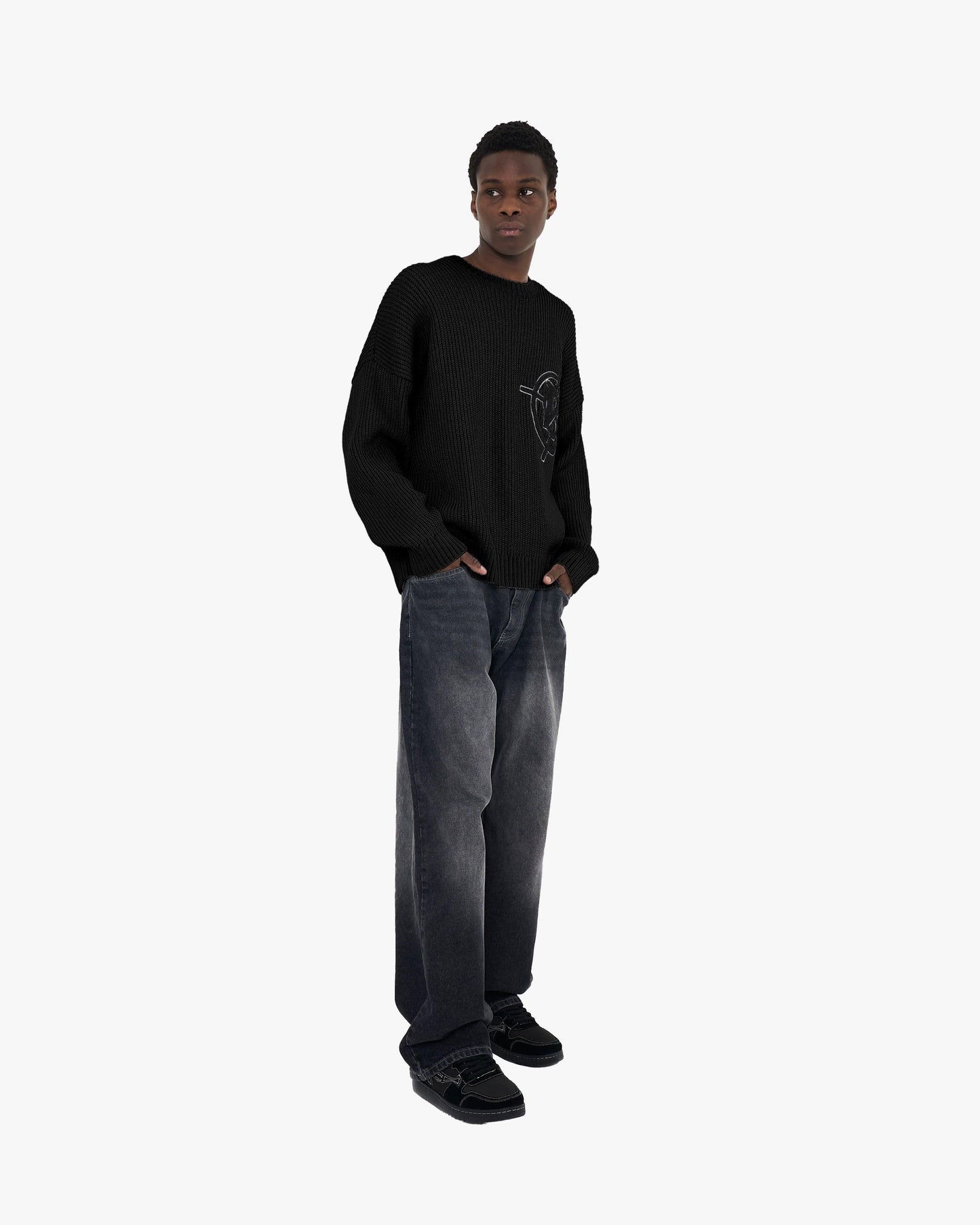 V-LOGO KNITWEAR BLACK