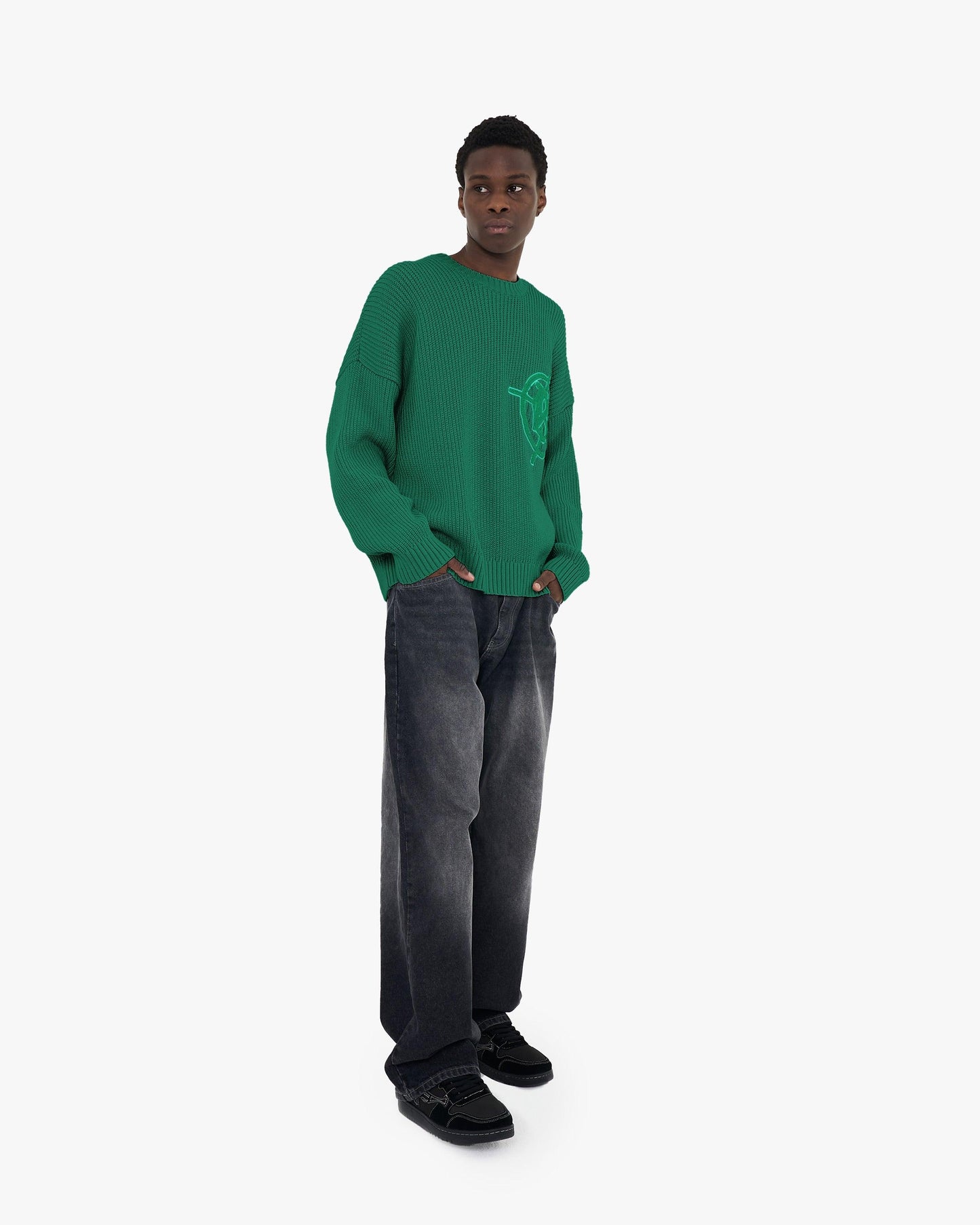 V-LOGO KNITWEAR GREEN