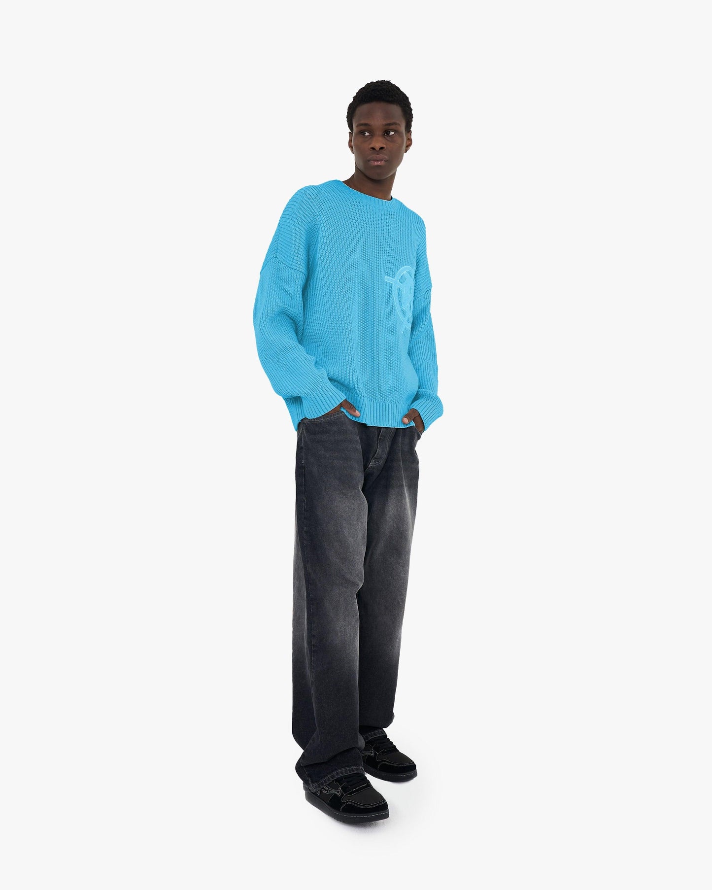 V-LOGO KNITWEAR SKY BLUE