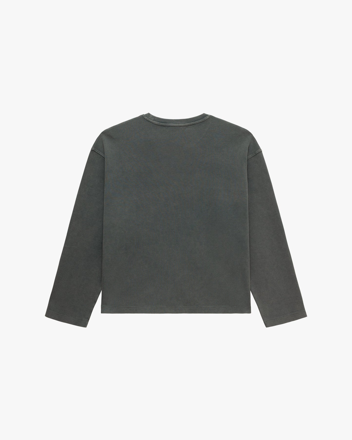 ACID WASHED WAFFLE LONGSLEEVE LIGHT GREY