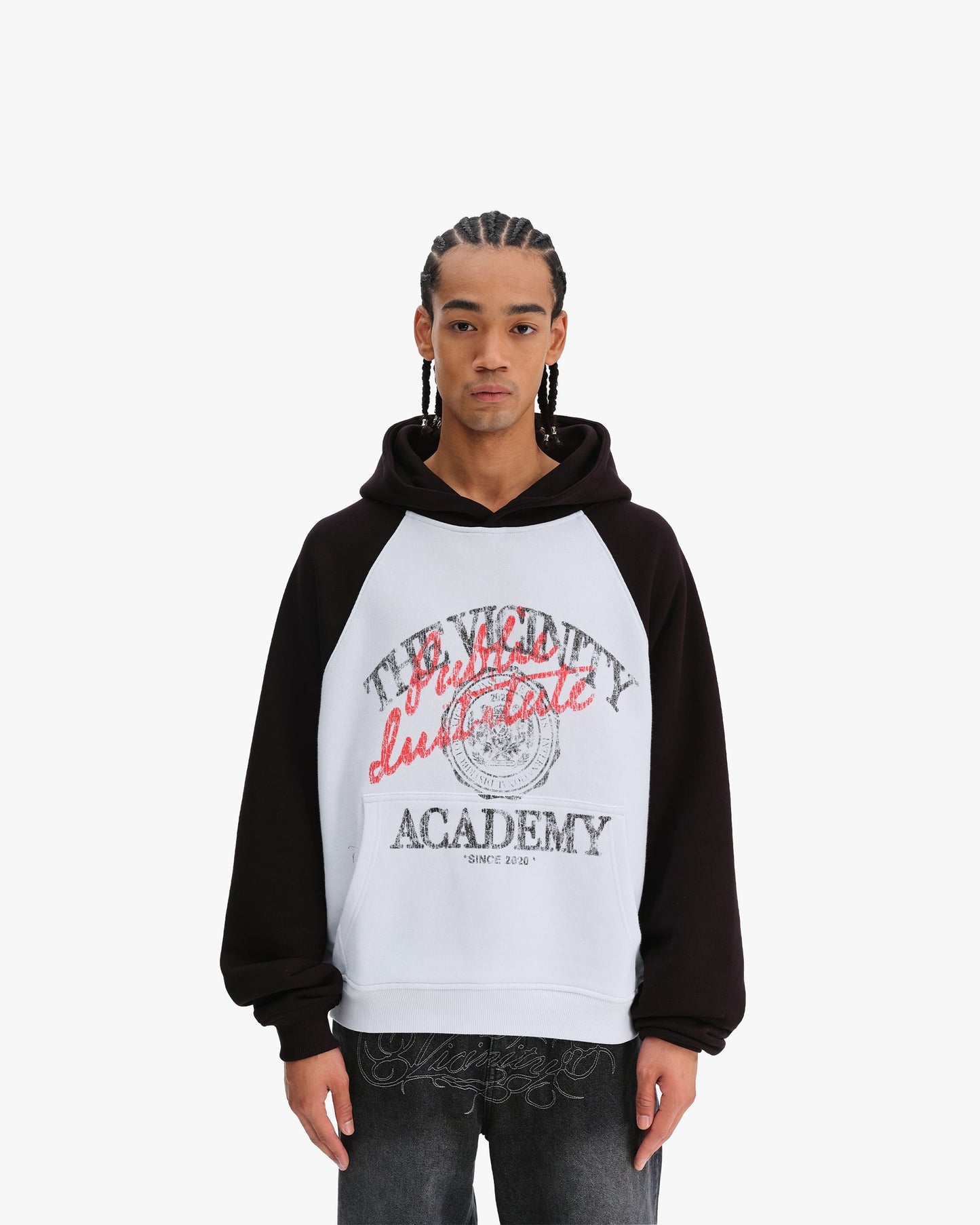 BICOLOR PUBLIC INSTITUTE HOODIE BLACK/WHITE