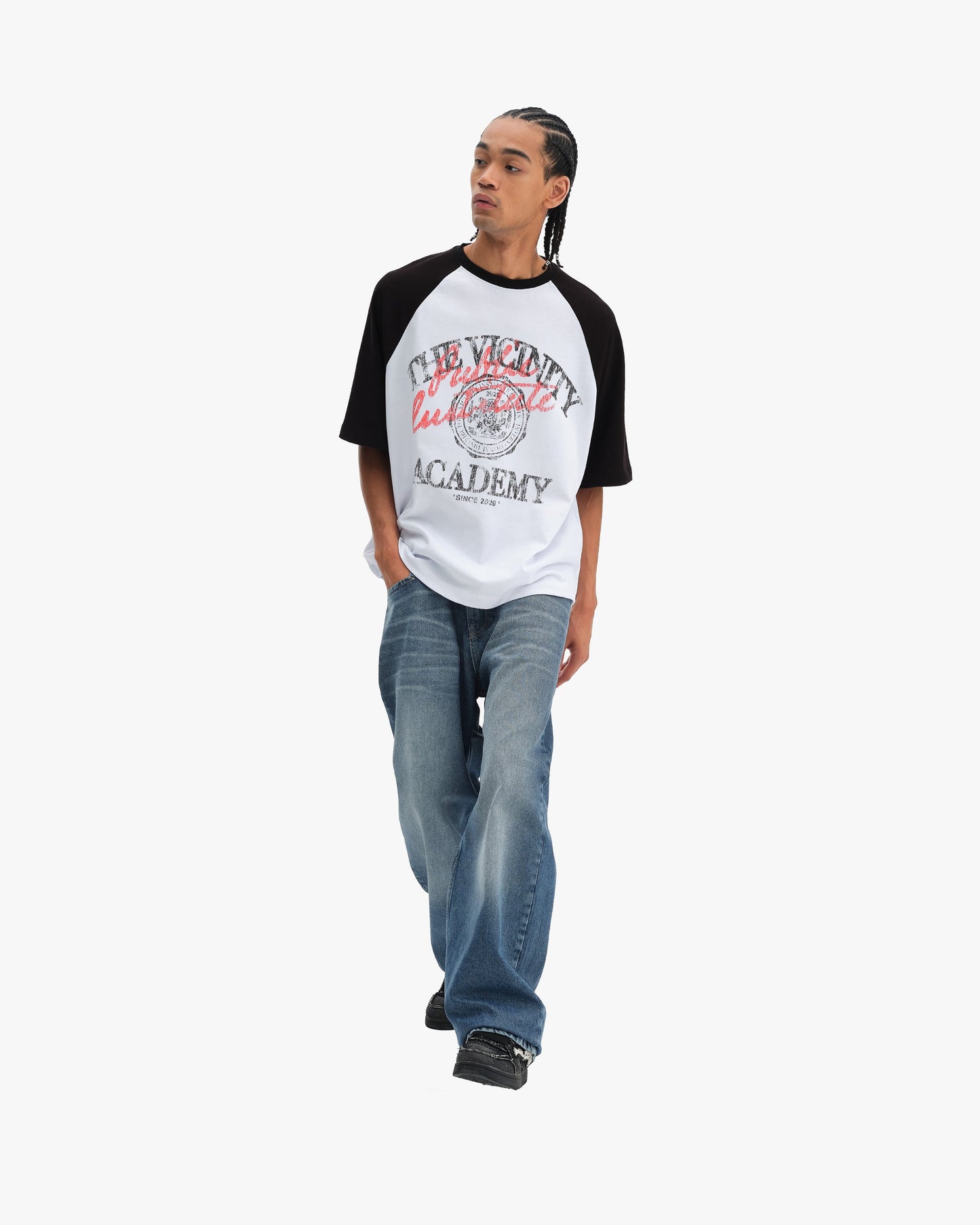 BICOLOR PUBLIC INSTITUTE TEE BLACK/WHITE
