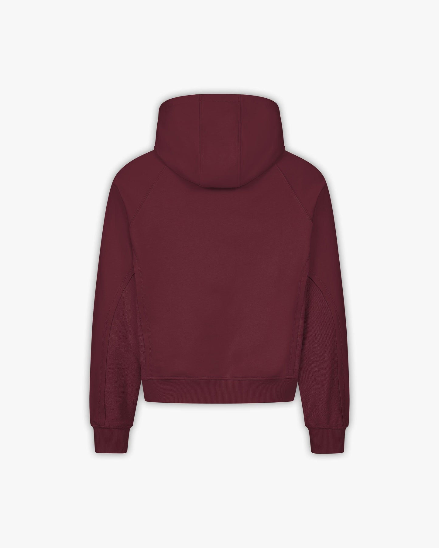 INSIDE OUT ZIP HOODIE WINE RED