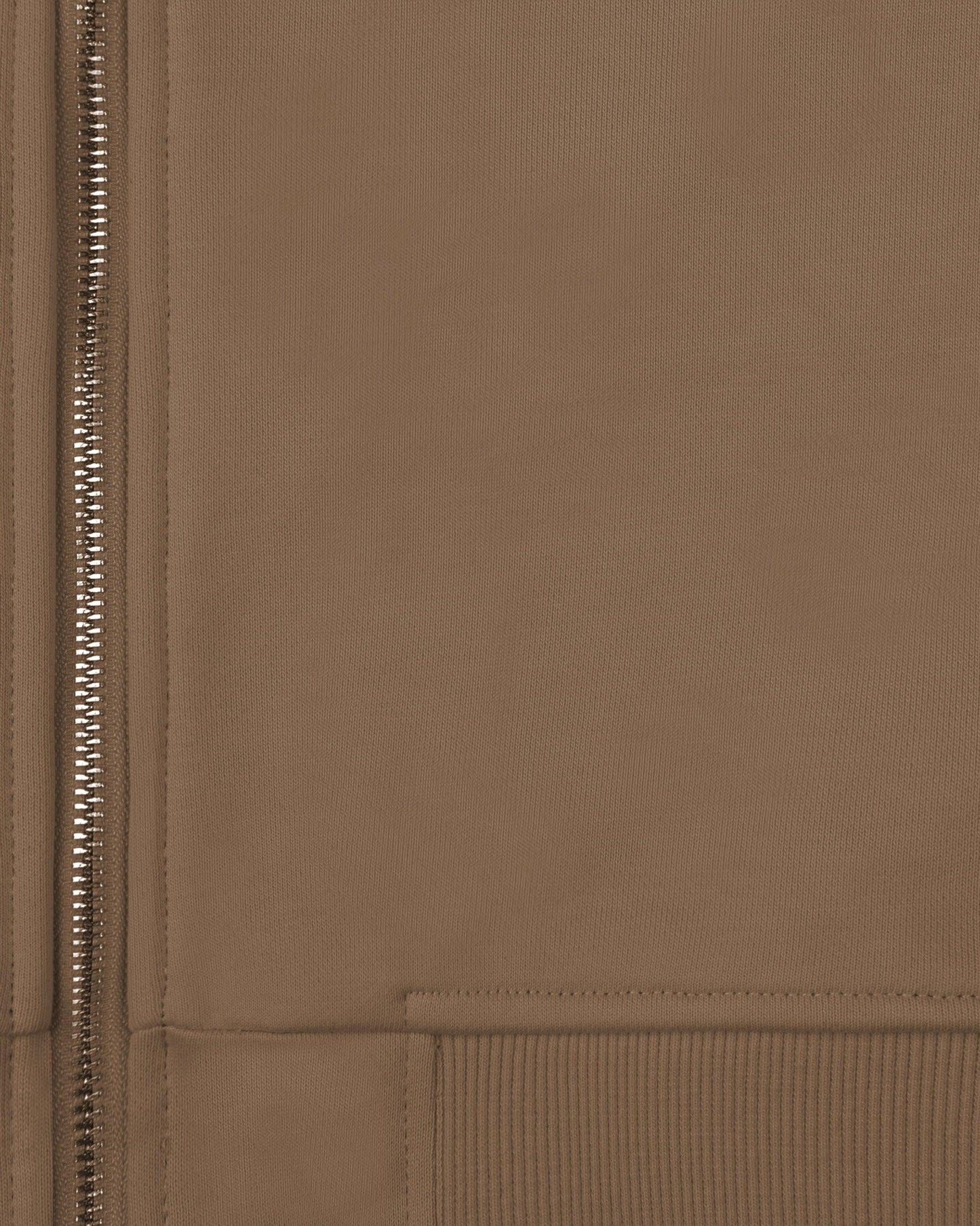 INSIDE OUT ZIP HOODIE CHOCOLATE BROWN