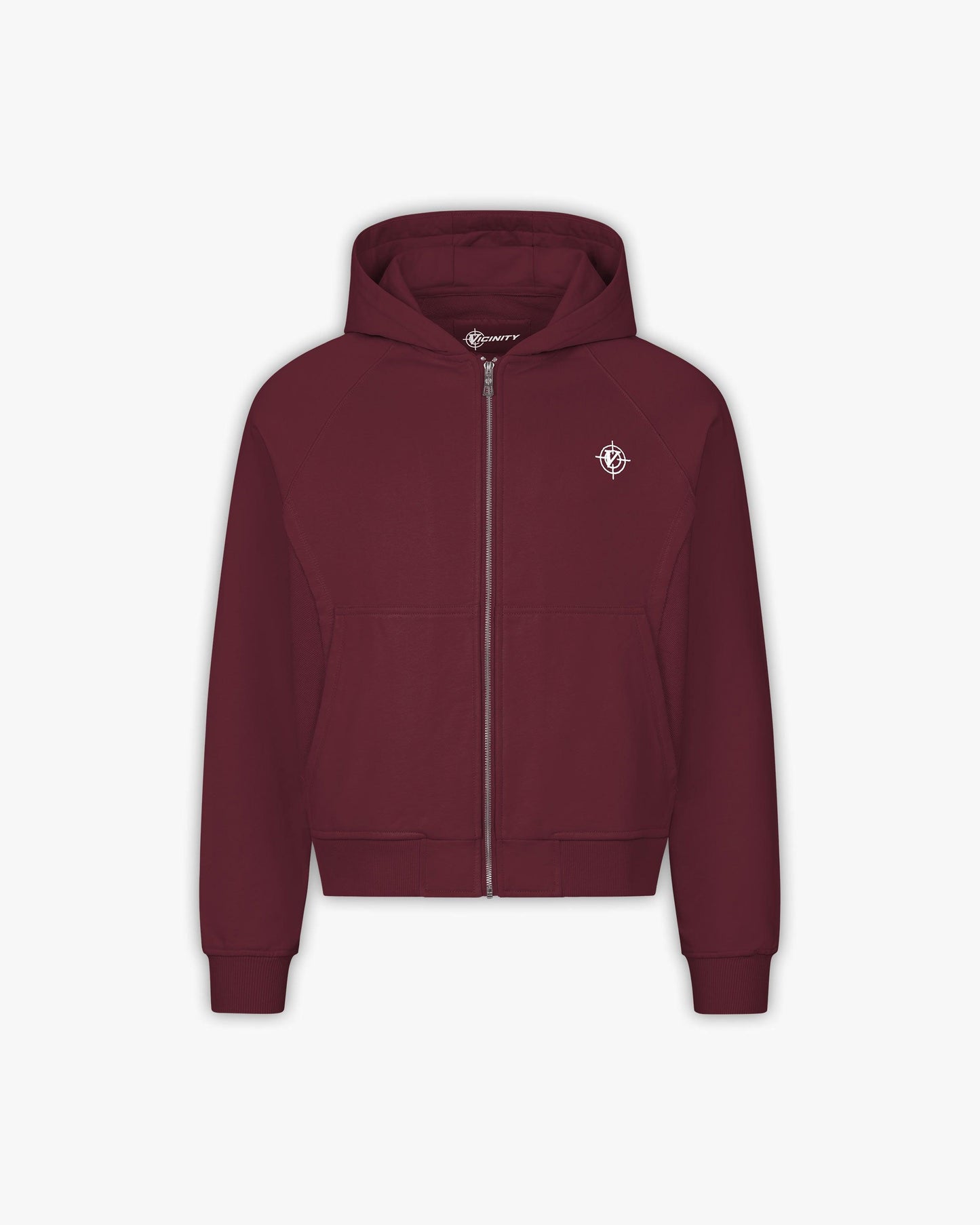 INSIDE OUT ZIP HOODIE WINE RED