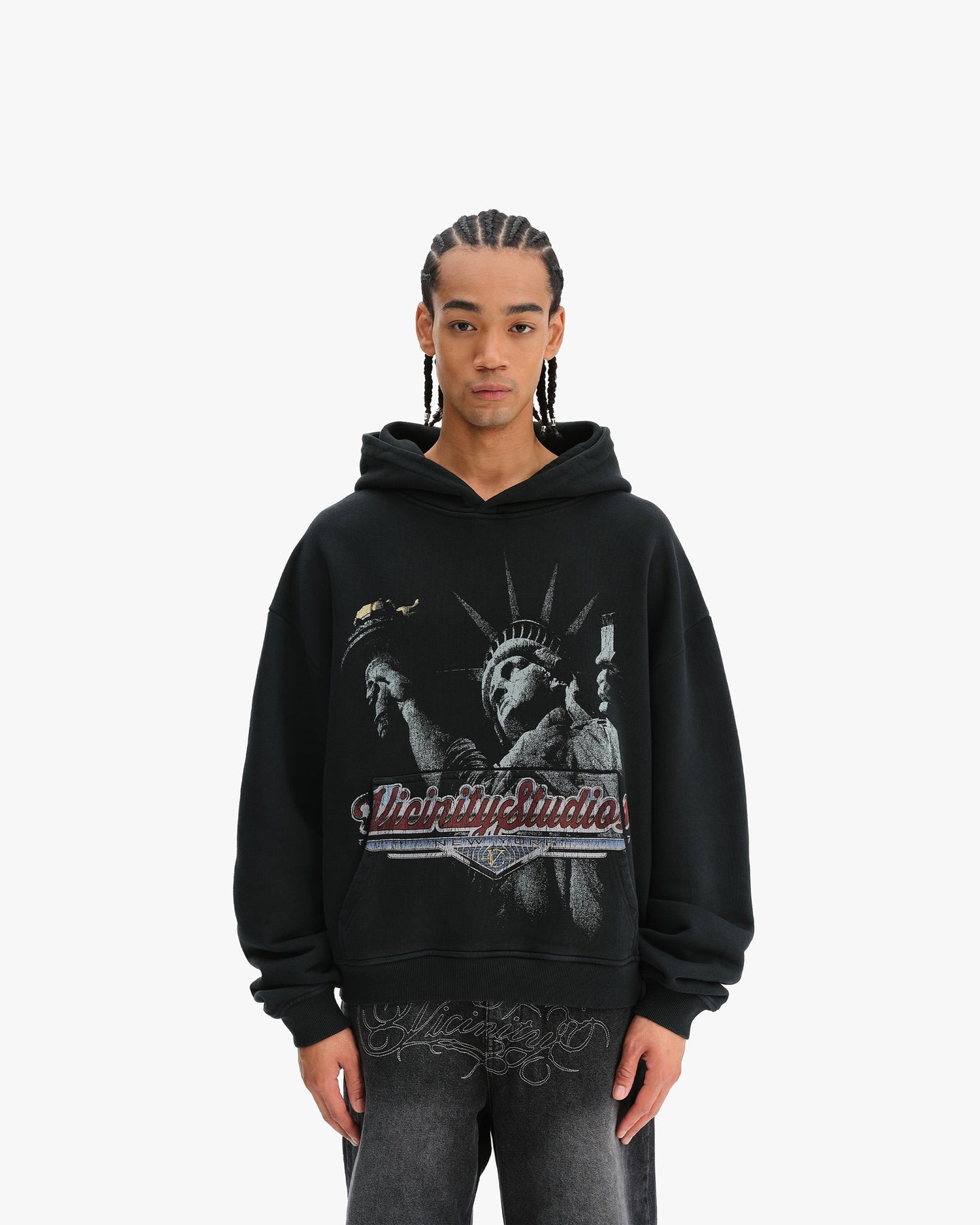 LADY LIBERTY HOODIE VINTAGE WASH