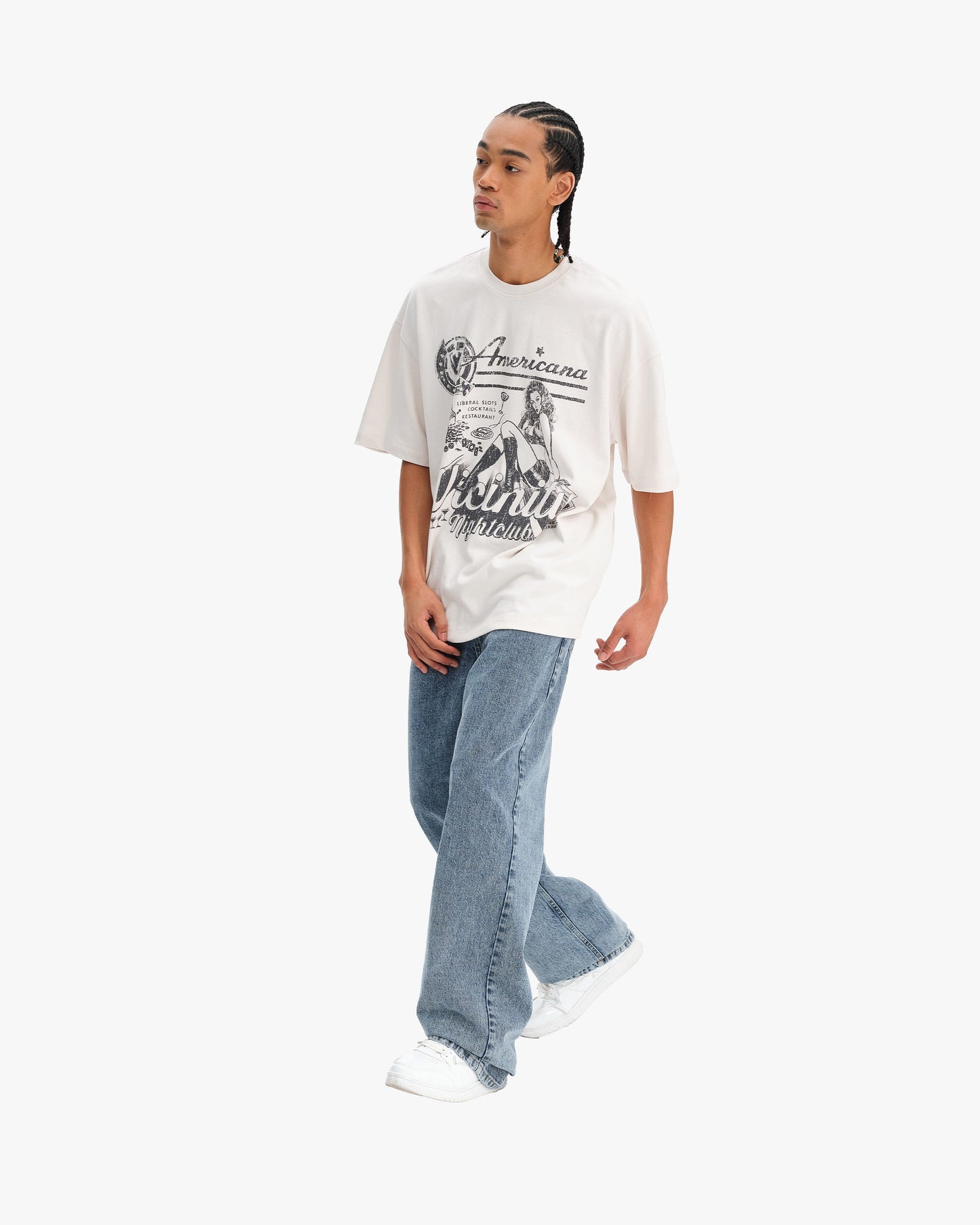 NIGHTCLUB TEE BEIGE