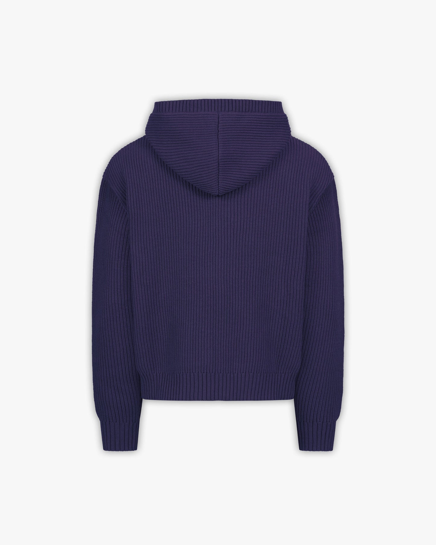 V-LOGO KNIT ZIP HOODIE NAVY