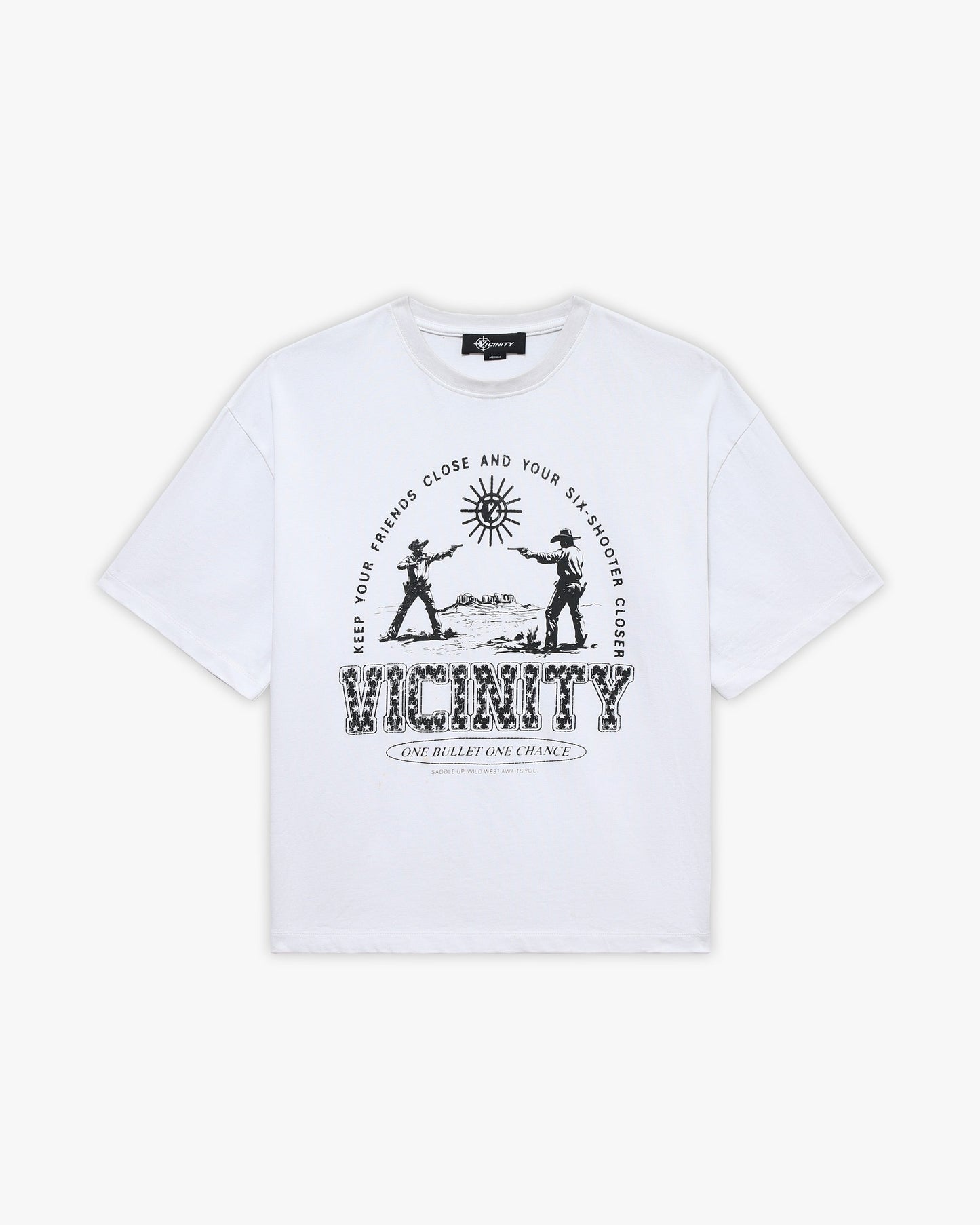 SIX SHOOTER DUEL TEE WHITE