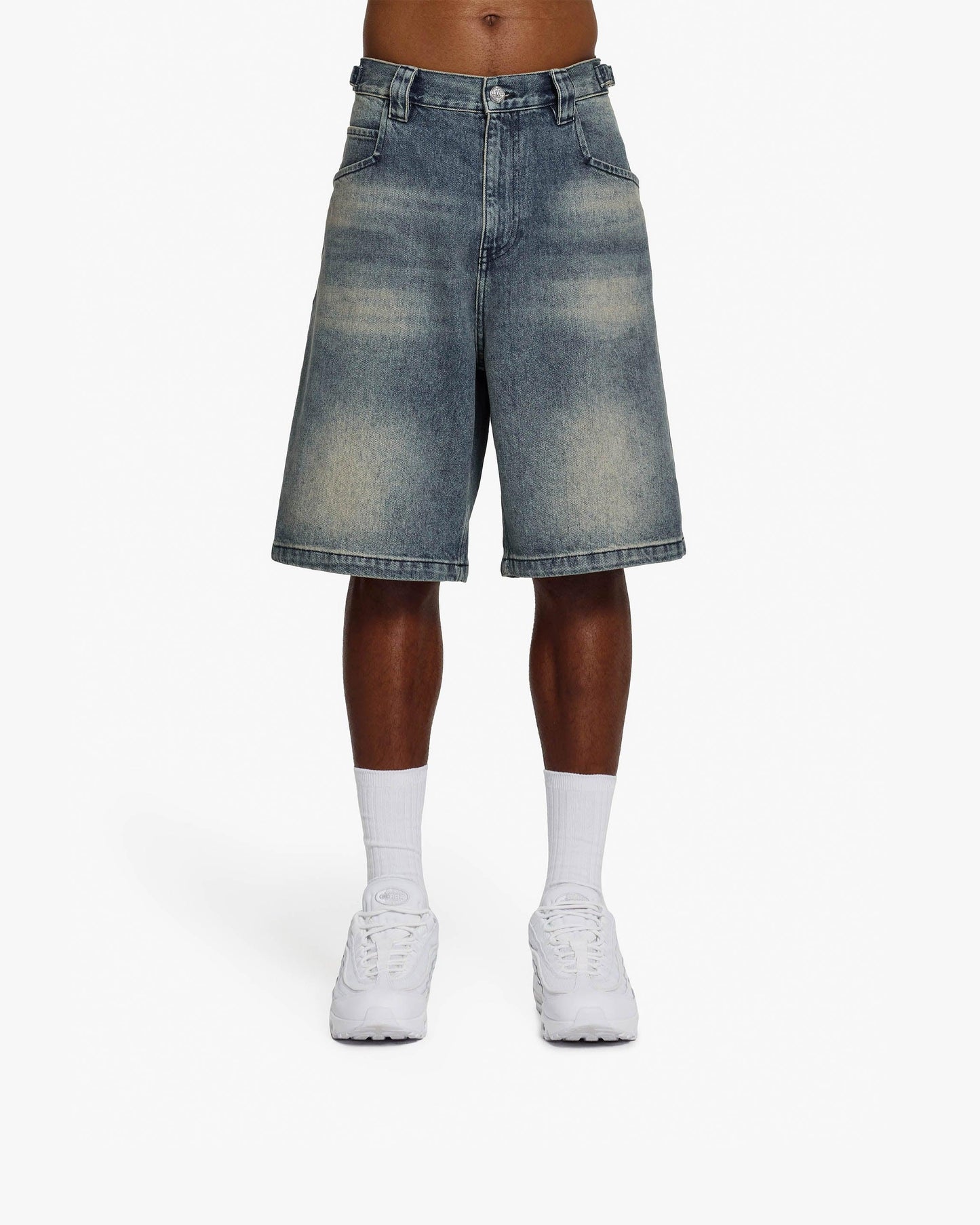 YELLOW TINTED DENIM JORTS