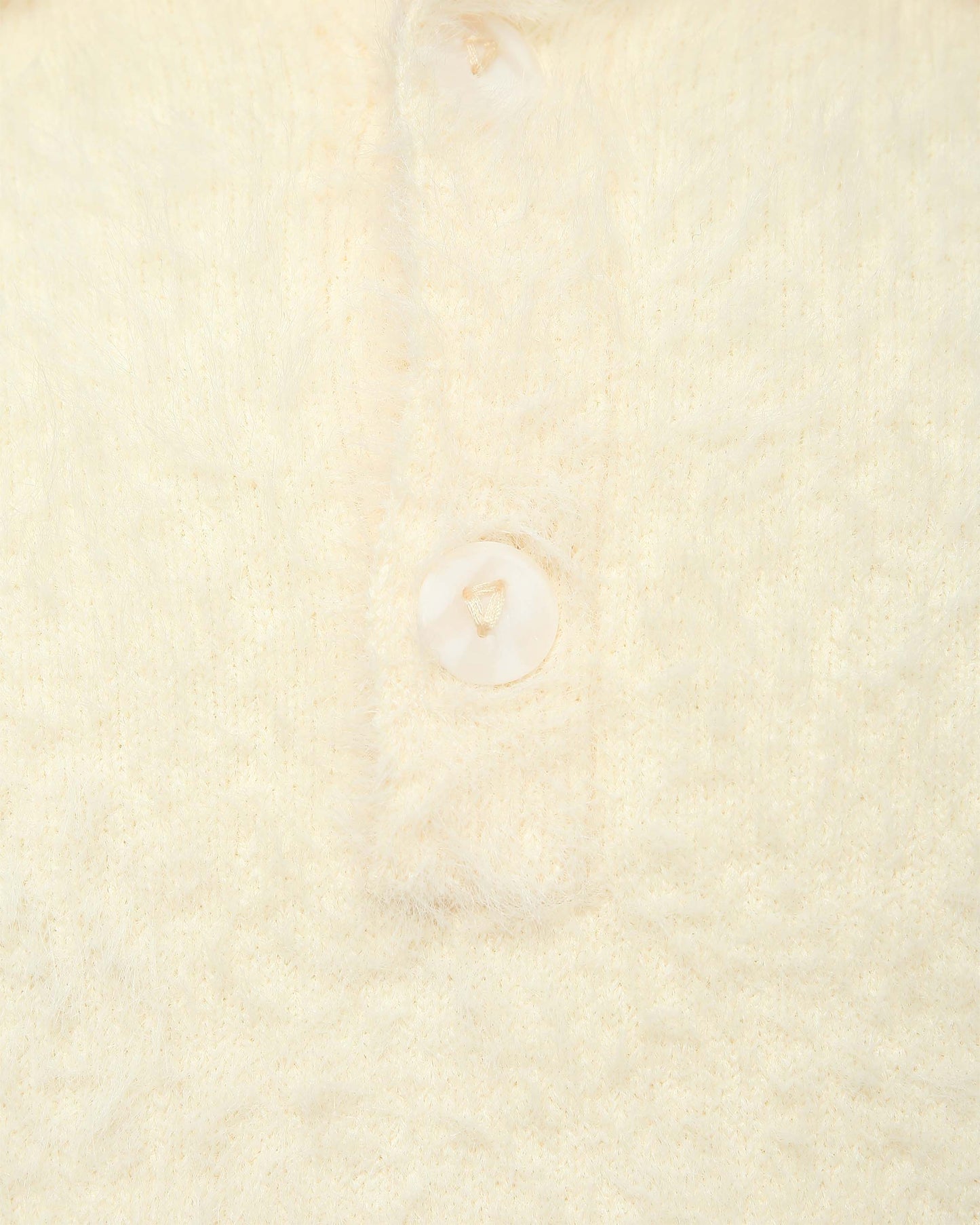 FAUX MINK POLO SWEATER CREAM
