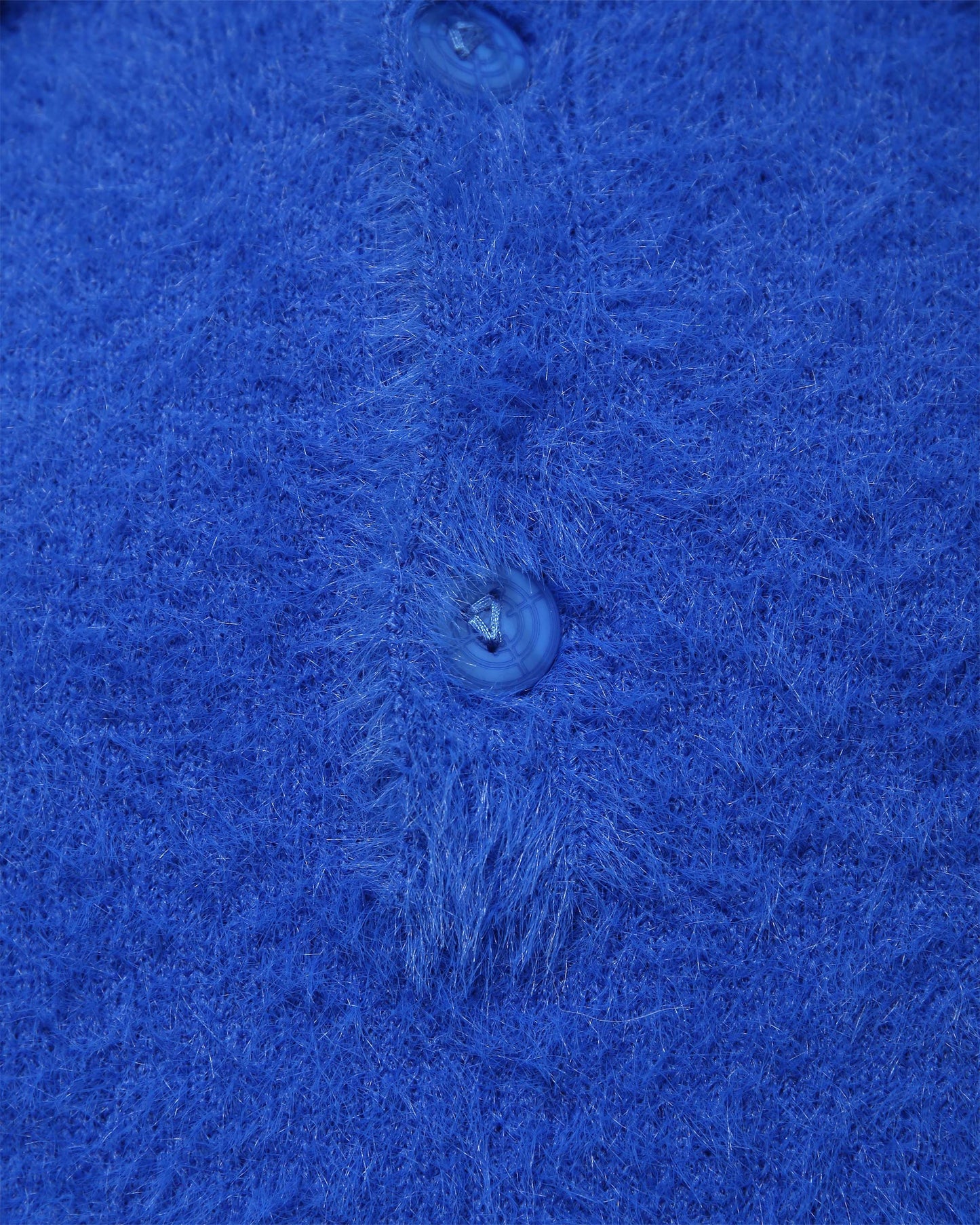 FAUX MINK POLO SWEATER ROYAL BLUE