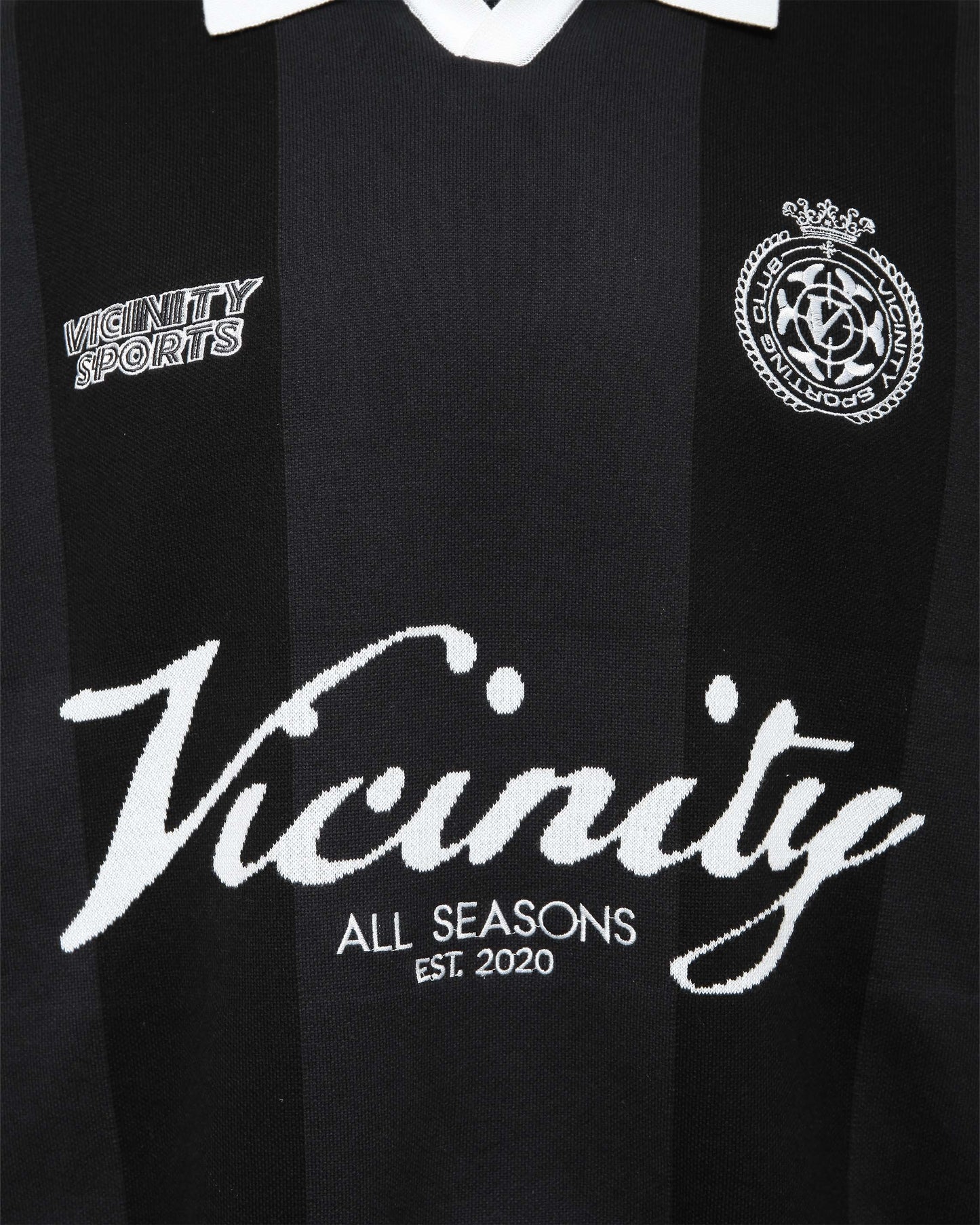 SPORTS TEAM JERSEY KNIT BLACK