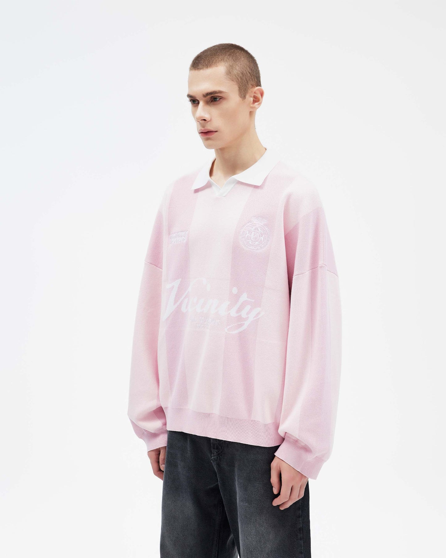 SPORTS TEAM JERSEY KNIT PINK