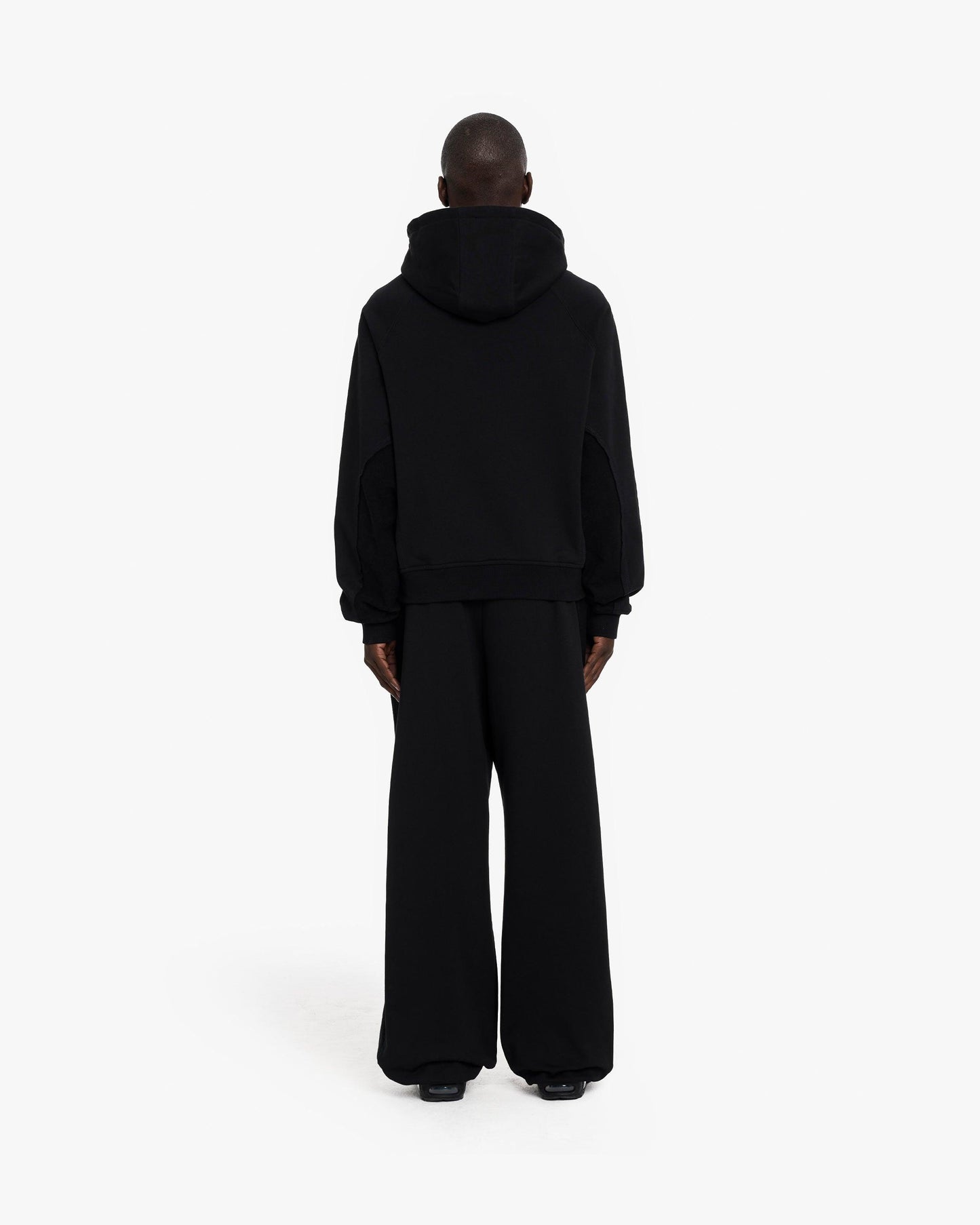 INSIDE OUT ZIP HOODIE BLACK
