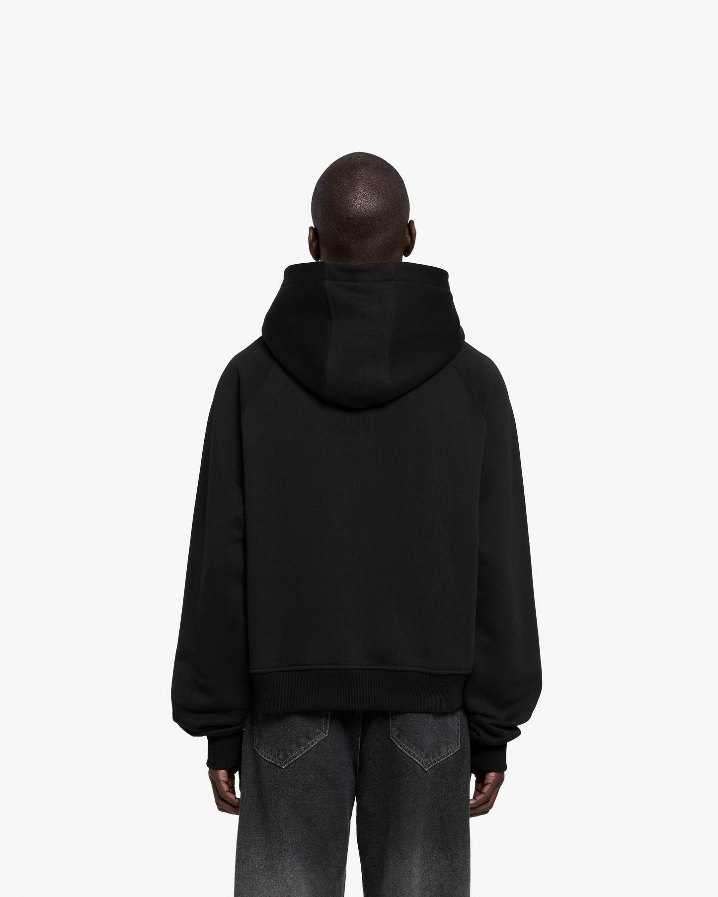 CONSTRUCTION LOGO HOODIE BLACK