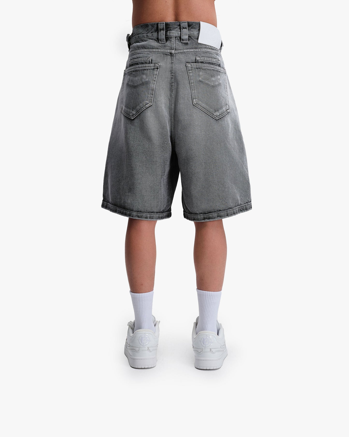 IVORY DENIM JORTS