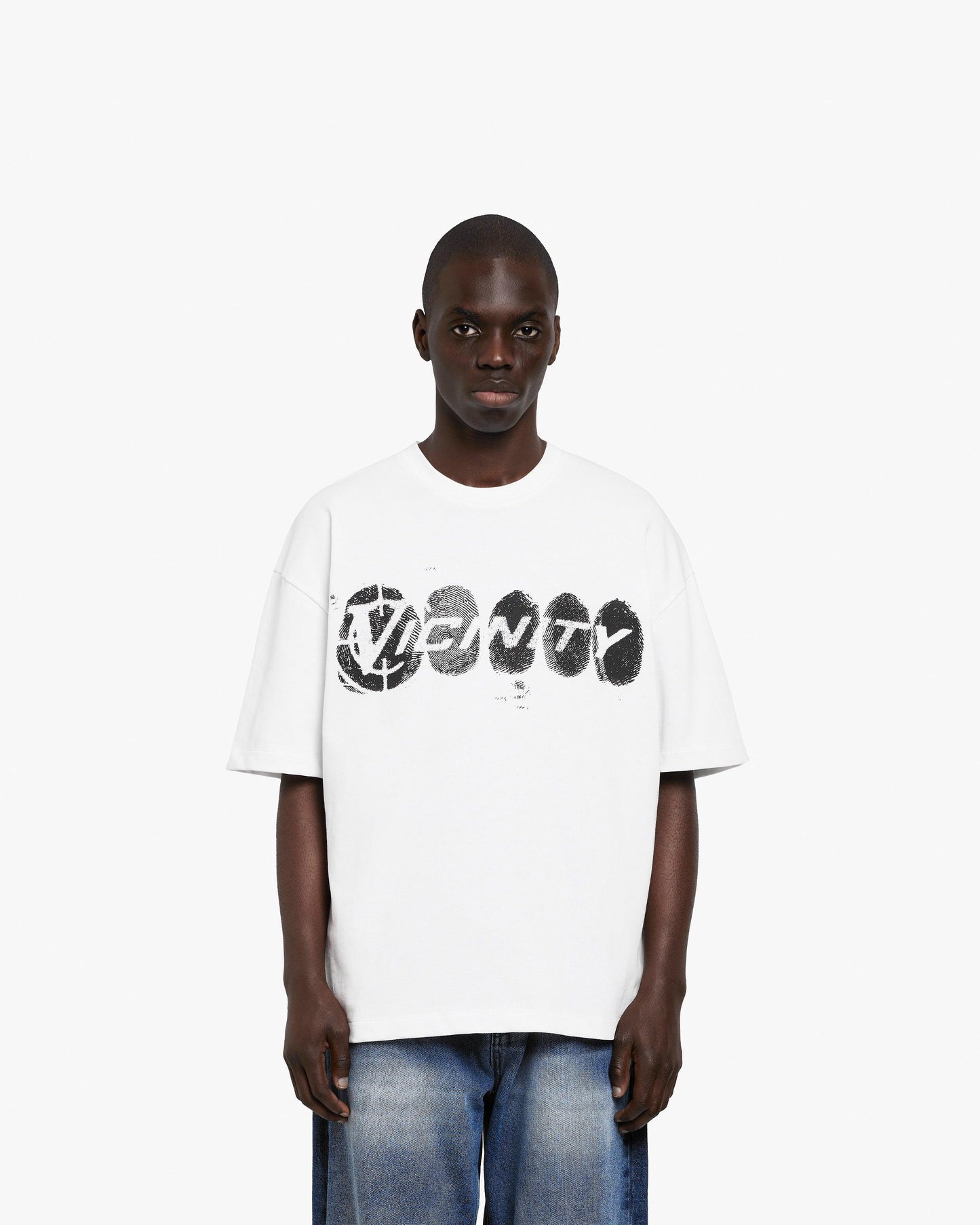 FINGERPRINT TEE WHITE