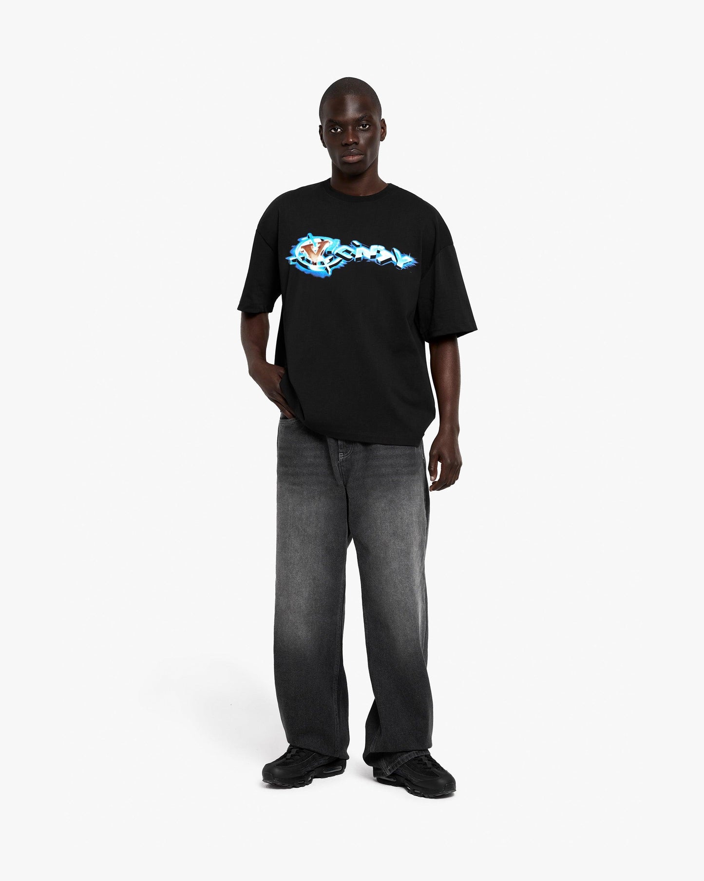 CHROME LOGO TEE BLACK