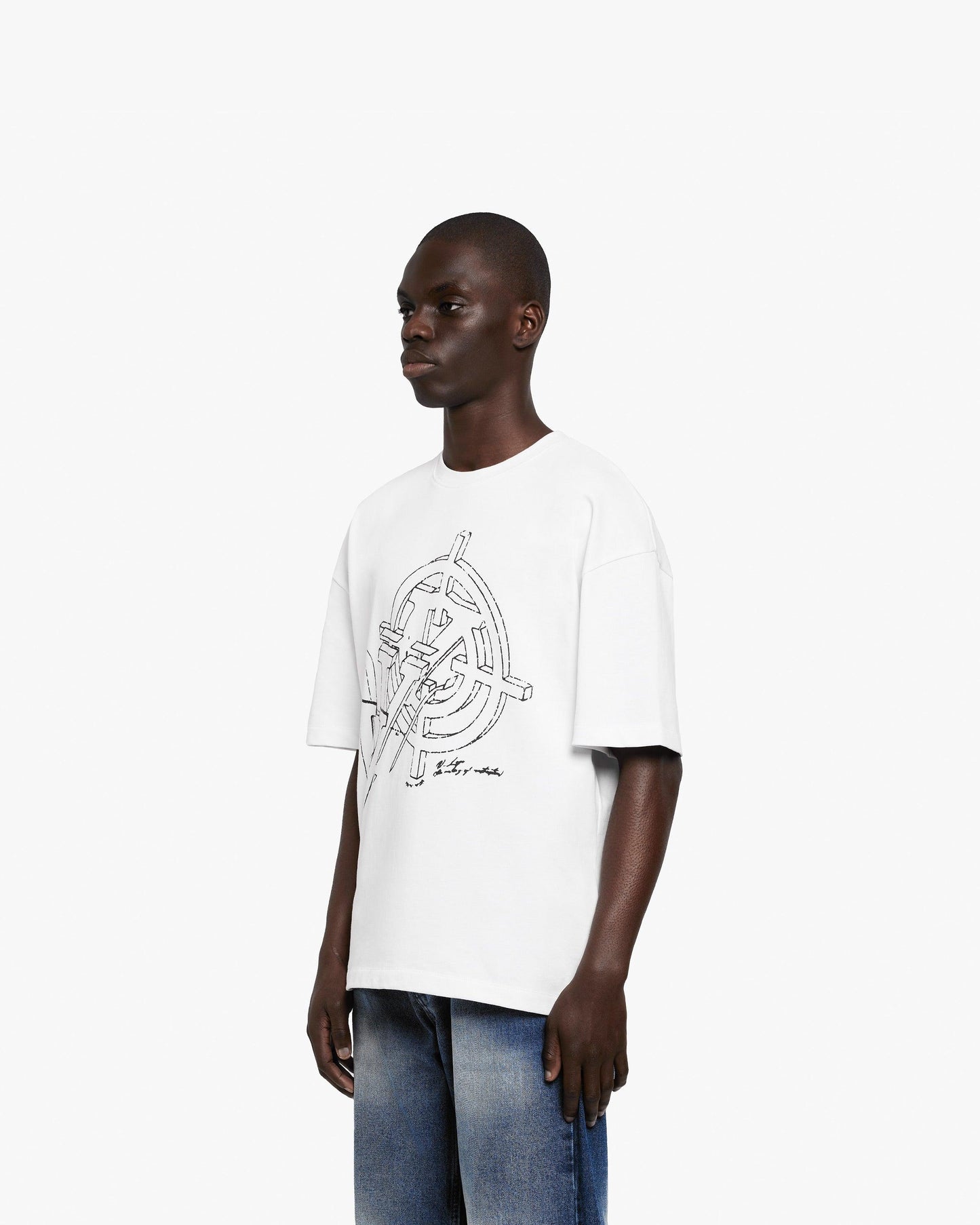 CONSTRUCTION LOGO TEE WHITE