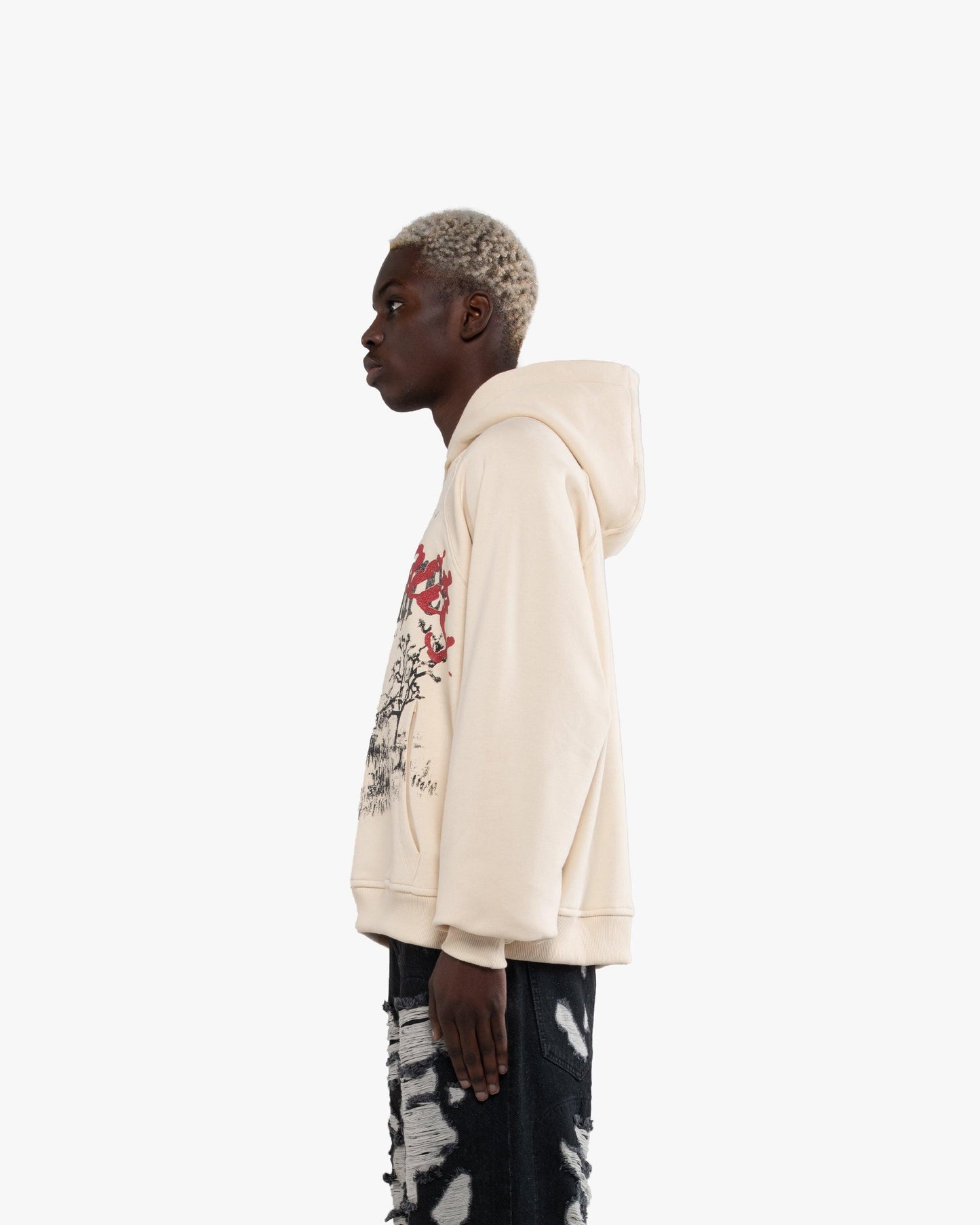NIGHTMARE HOODIE BEIGE