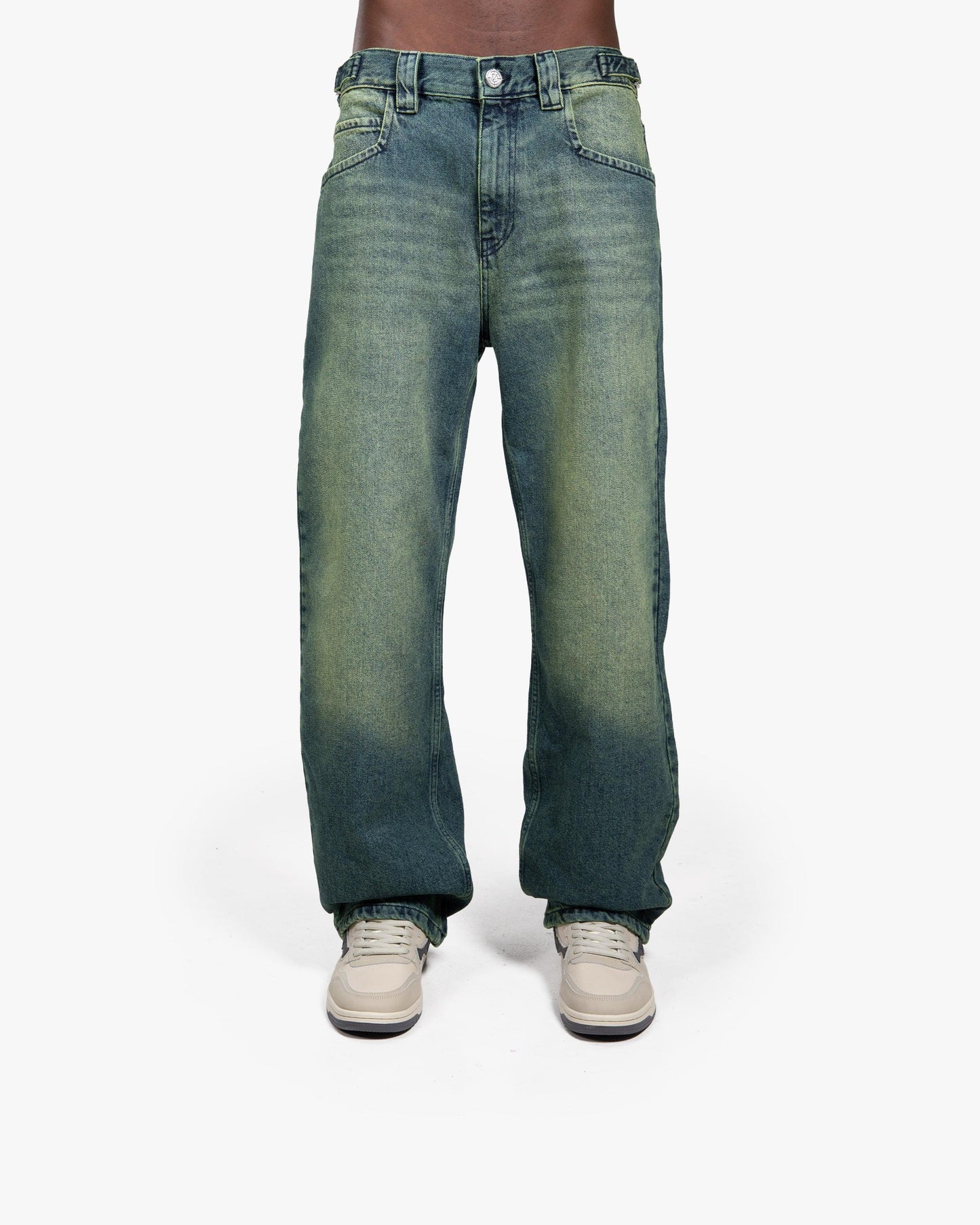 GREEN TINTED DENIM