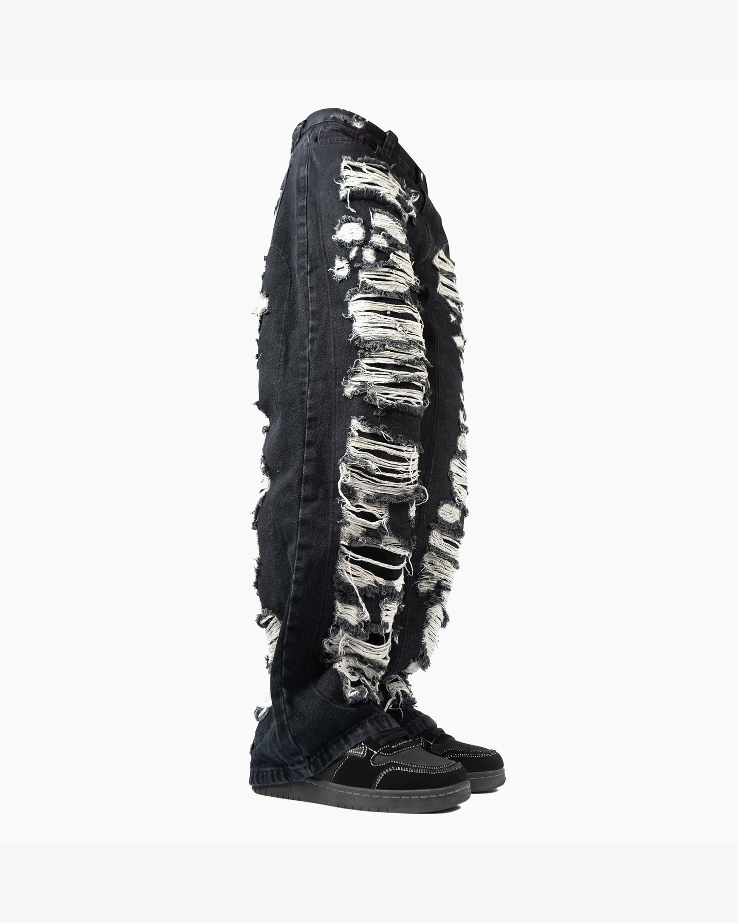 DISTRESSED DENIM BLACK
