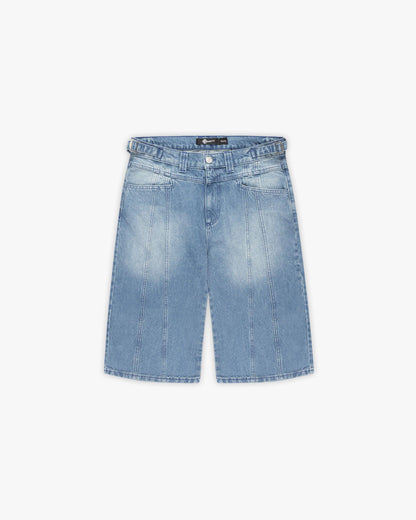 V-LOGO LIGHT BLUE JORTS