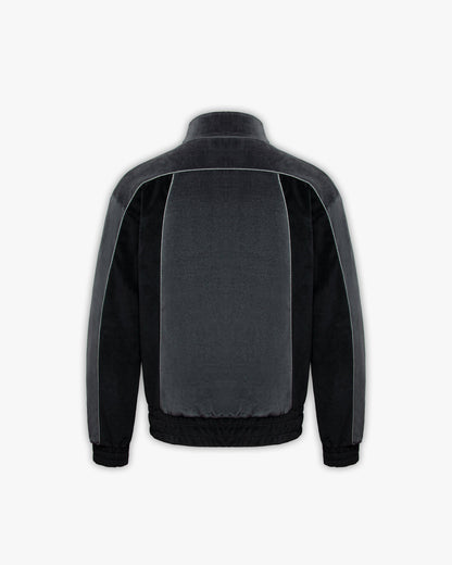VELOURS TRACK JACKET BLACK