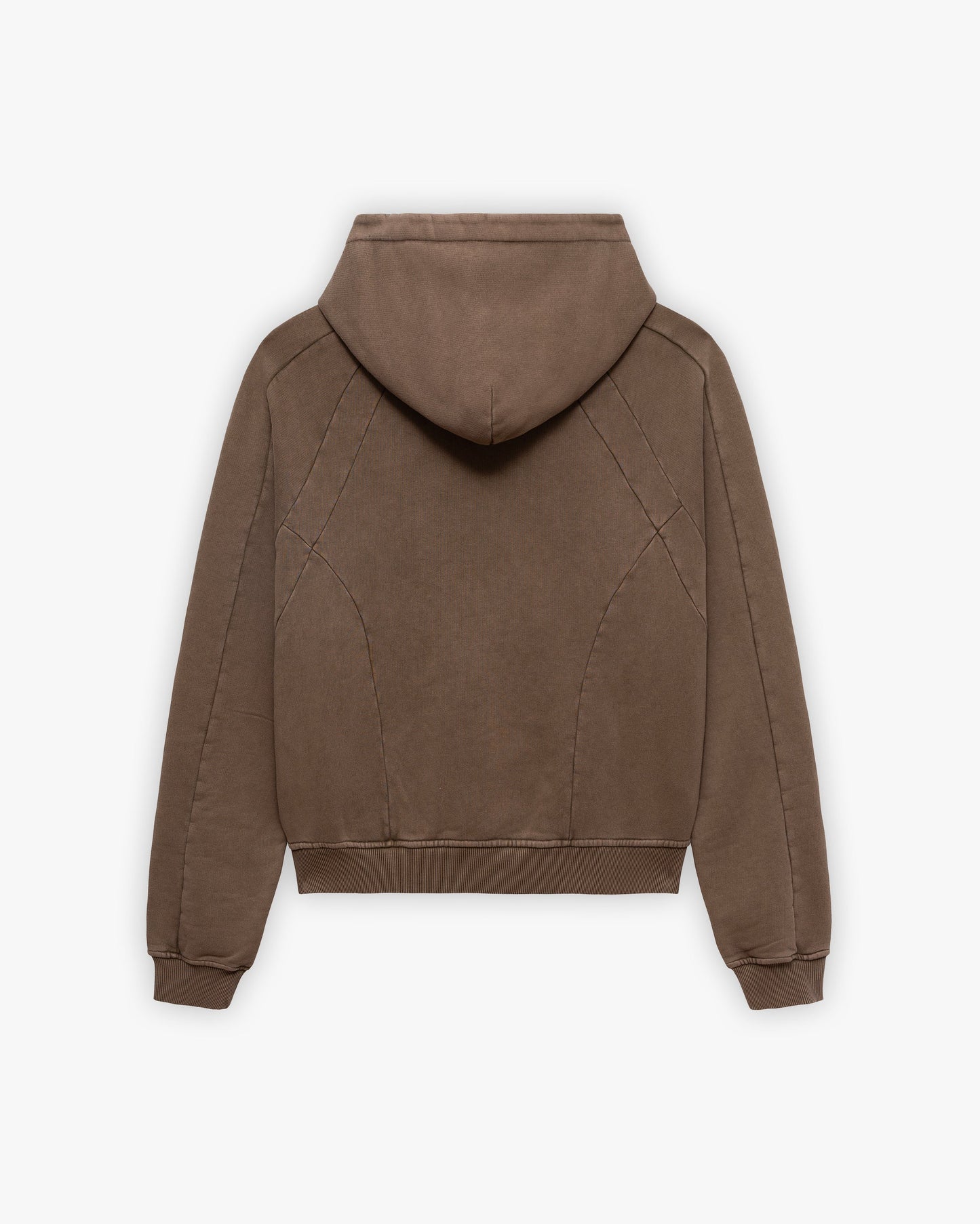 ACID WASHED HOODIE BROWN