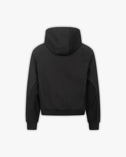 INSIDE OUT ZIP HOODIE BLACK