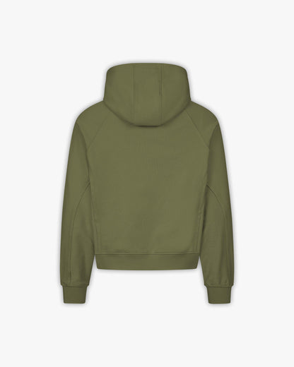 INSIDE OUT ZIP HOODIE KHAKI