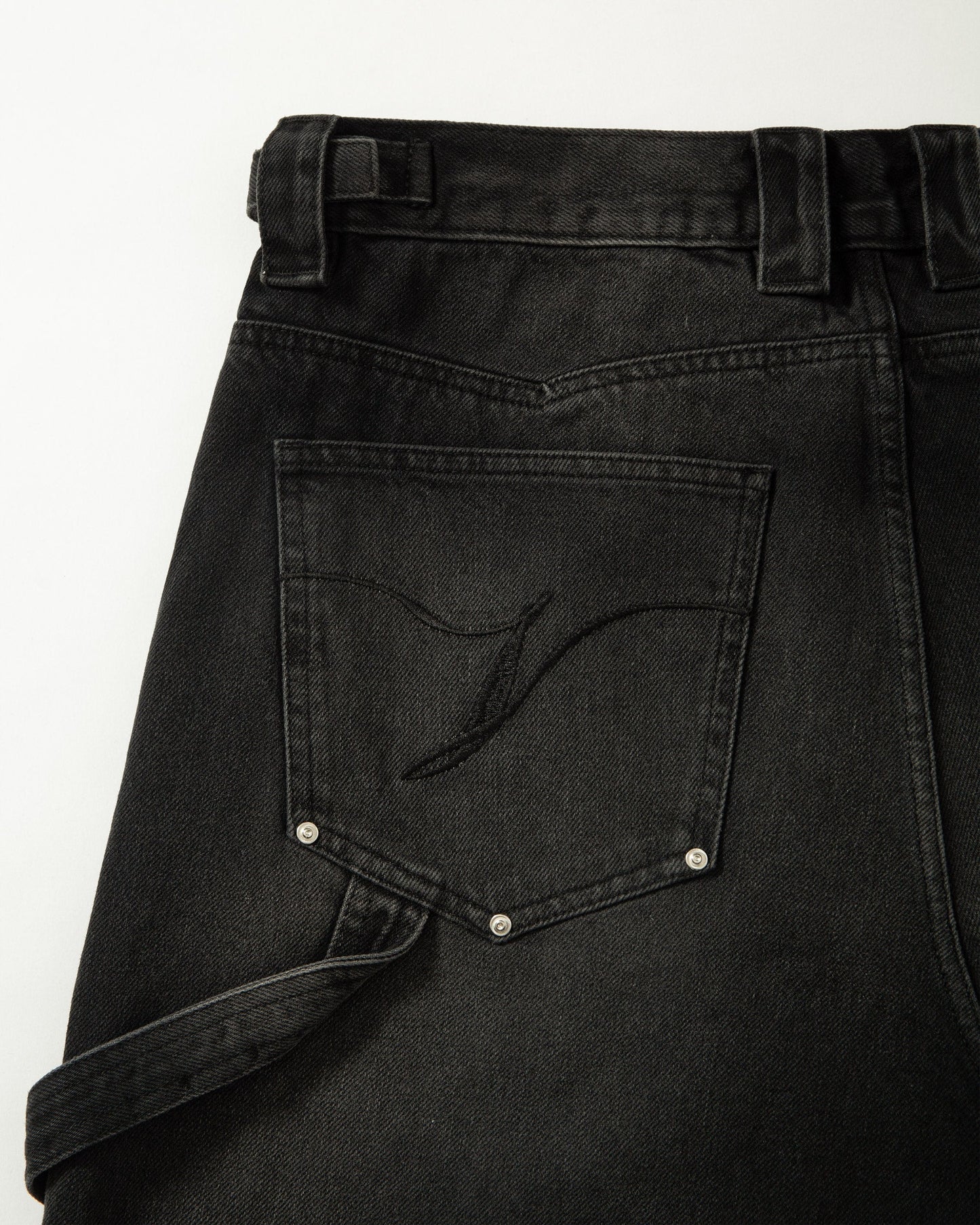 WILD SOUTH DENIM JORTS COAL