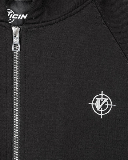 INSIDE OUT ZIP HOODIE BLACK
