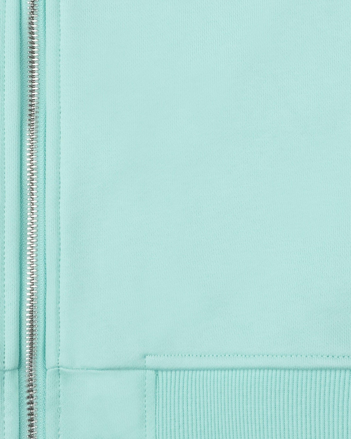 INSIDE OUT ZIP HOODIE TURQUOISE