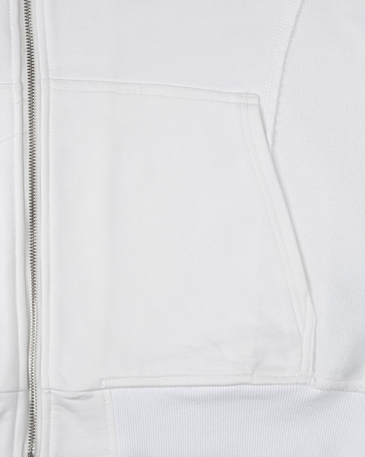 INSIDE OUT ZIP HOODIE WHITE
