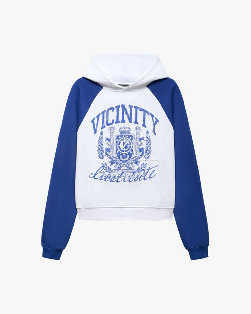 INSTITUTE HOODIE WHITE/BLUE