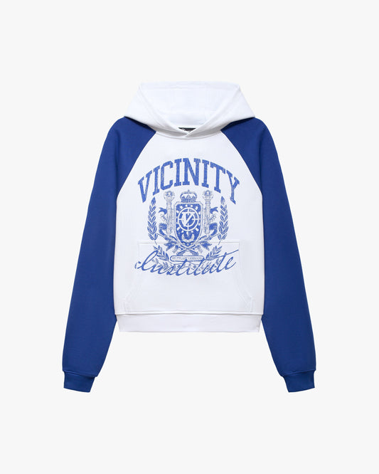 INSTITUTE HOODIE WHITE/BLUE
