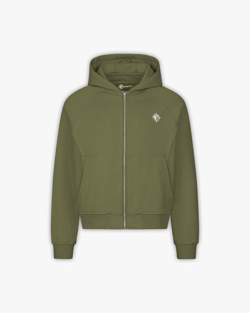 INSIDE OUT ZIP HOODIE KHAKI