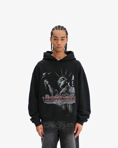 LADY LIBERTY HOODIE VINTAGE WASH