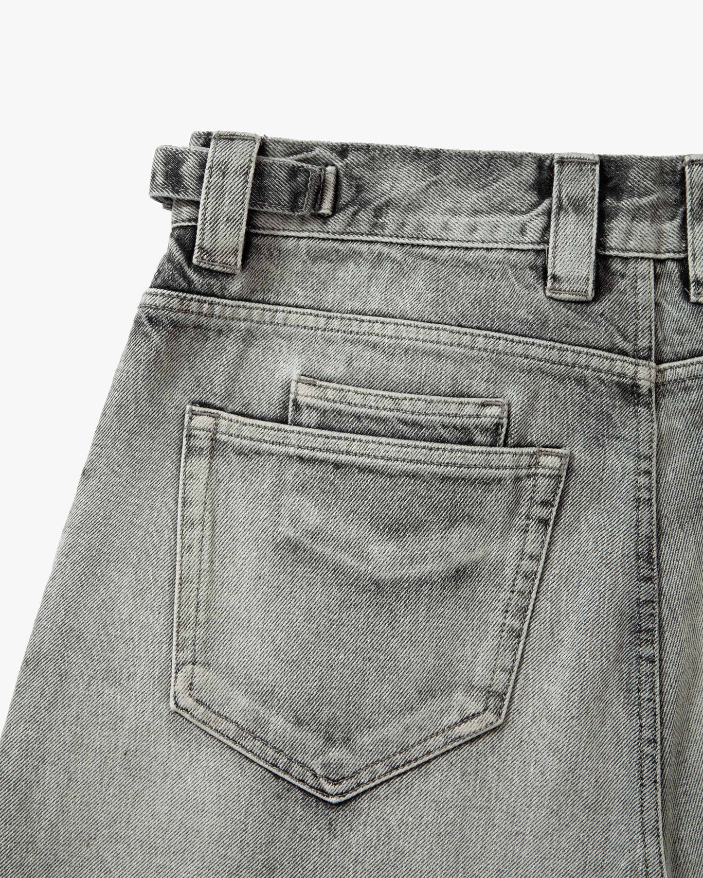 IVORY DENIM JORTS