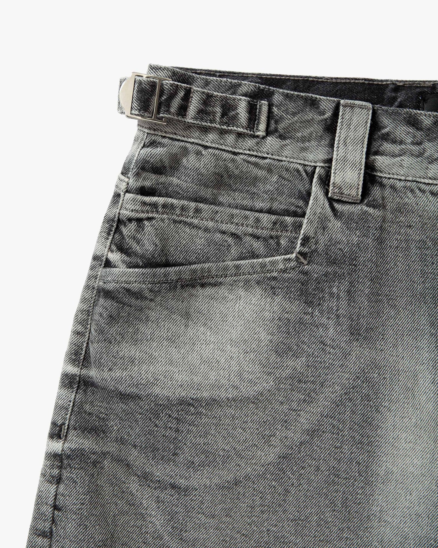 IVORY DENIM JORTS