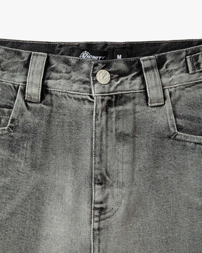 IVORY DENIM JORTS