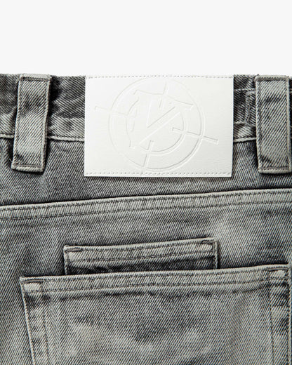 IVORY DENIM JORTS