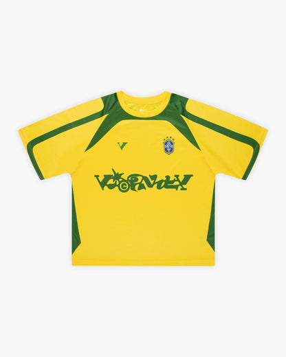 BRAZIL JERSEY + YELLOW TINTED DENIM JORTS BUNDLE