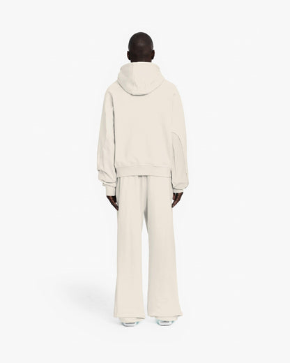 INSIDE OUT ZIP HOODIE BEIGE