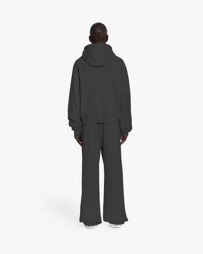 INSIDE OUT ZIP HOODIE ASH GREY