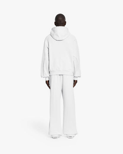 INSIDE OUT ZIP HOODIE WHITE