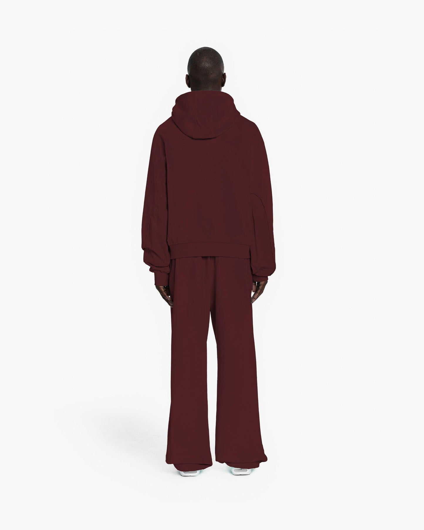 INSIDE OUT ZIP HOODIE WINE RED