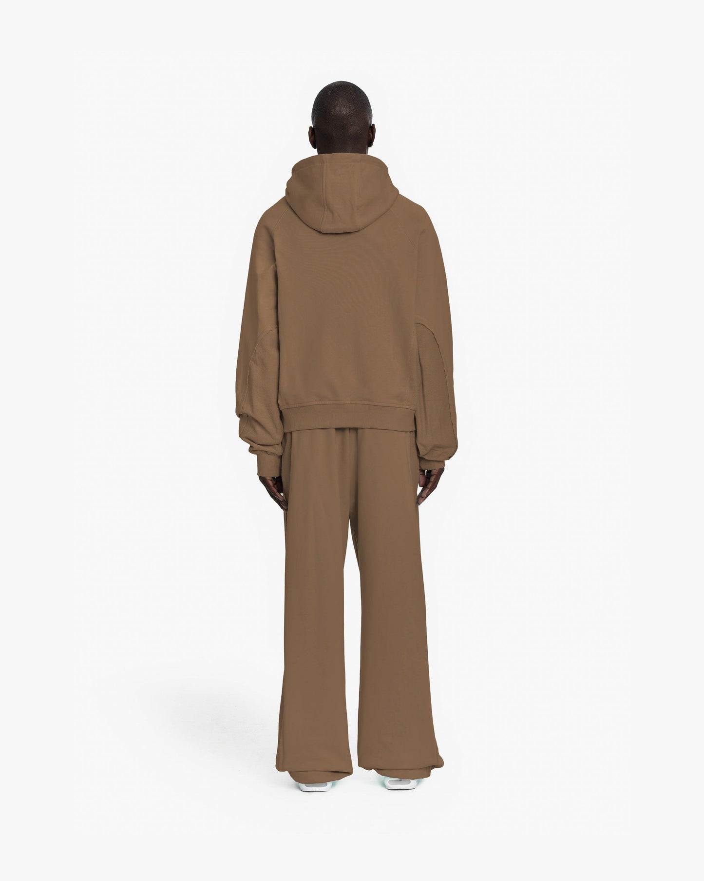 INSIDE OUT ZIP HOODIE CHOCOLATE BROWN